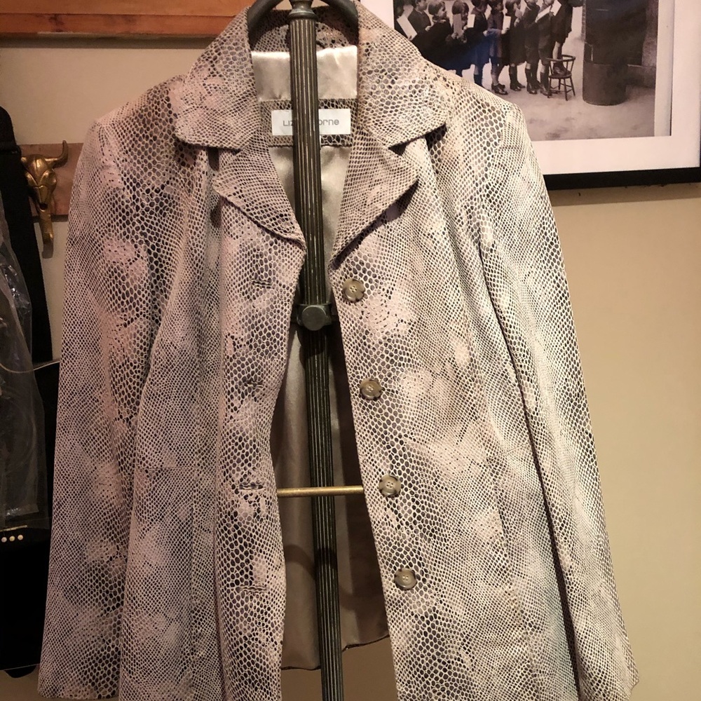 Liz Claiborne Genuine Leather Snakeskin Jacket
